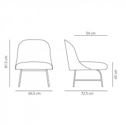Fauteuil en métal Aleta de Viccarbe dans fiche technique| Aiure