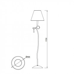 Lampadaire Paola de Mantra fiche technique| Aiure
