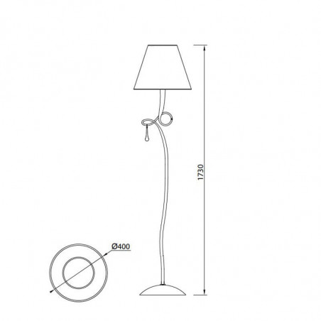 Lampadaire Paola de Mantra fiche technique| Aiure