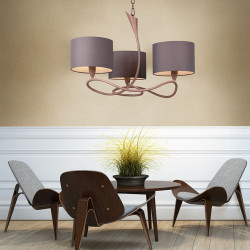 Lampe pendante de salon Lua de Viccarbe dans un salon| Aiure