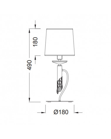 Lampe de table Tiffany classique, spécifications techniques | Aiure