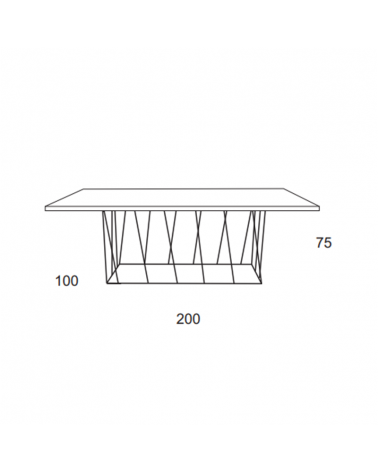 Mesa de comedor de diseño Oporto ficha técnica | Aiure