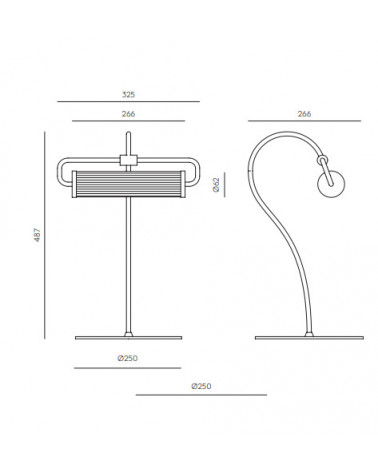 Lampe de table vintage Ison détails techniques | Aiure