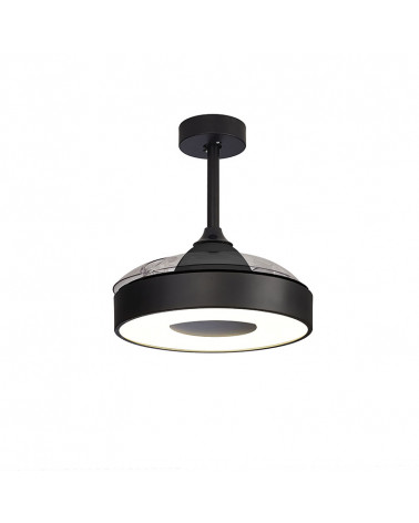 Small ceiling fan LED with transparent blades Coin with folded blades | Aiure