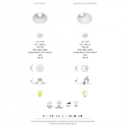 Fiche technique du downlight LED Lex Eco d'Arkoslight | Aiure
