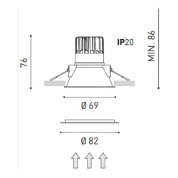 Mesures du Swap S 7W par Arkoslight | Aiure