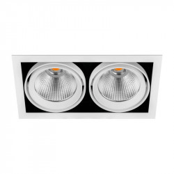 Spot à deux lumières encastrable blanc Hubble Double de Arkoslight | Aiure