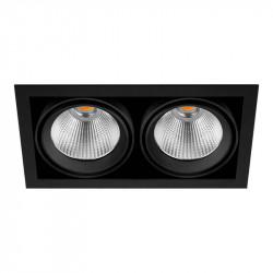 Spot à 2 lumières encastrable noir Hubble Double de Arkoslight | Aiure