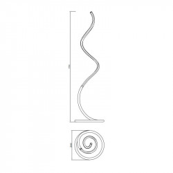 Dimensions du lampadaire Mantra 20W de Mantra | Aiure