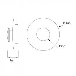 Dimensions de l'applique LED Polar de Mantra | Aiure