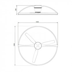 Medidas del ventilador de techo Nepal blanco haya Mantra | Aiure