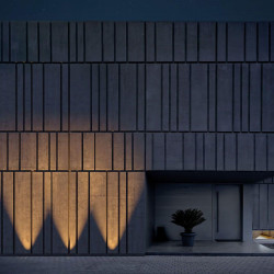 3 balizas empotrables Dark en exterior de Arkoslight | Aiure