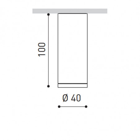 Dessin dimensionnel du projecteur de surface Top par Arkoslight | Aiure