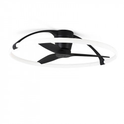 Ventilateur de plafond noir et blanc avec lumière de Mantra | Aiure
