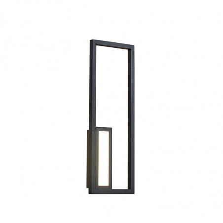 Aplique rectangular LED negro pequeño serie Boutique de Mantra | Aiure