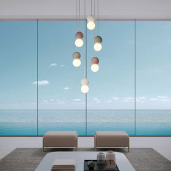 Lámpara de techo Galaxia con 6 luces de Mantra en salón | Aiure