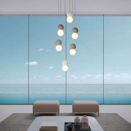 Lámpara de techo Galaxia con 6 luces de Mantra en salón | Aiure