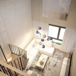 Lámpara de techo Galaxia con varias luces de Mantra en salón | Aiure