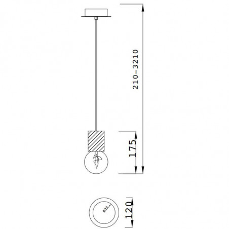 Dimensions de la lampe Galaxia de Mantra | Aiure