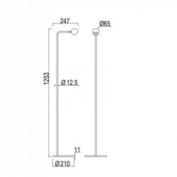 Lampadaire réglable minimaliste Eyes de Mantra fiche technique | Aiure