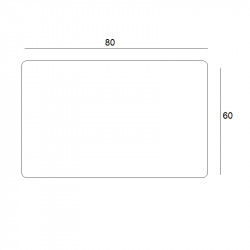 Dimensions du miroir LED Atiu 60x80 d'Eurobath | Aiure
