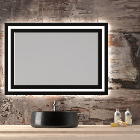 Miroir LED Lacobel Cuba d'Eurobath dans une salle de bain| Aiure