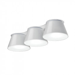 Sento Plafonnier intérieur à LED avec 3 abat-jour alignés d'Ole by FM blanc | Aiure
