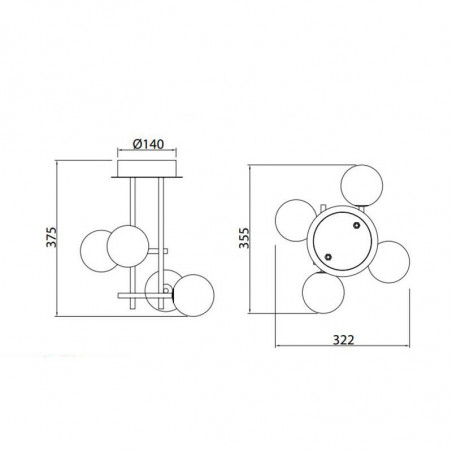 Plafón vertical Cellar de Mantra ficha técnica| Aiure