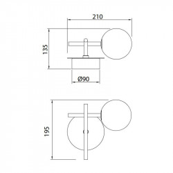 Aplique de pared Cellar de Mantra 1 luz ficha técnica| Aiure