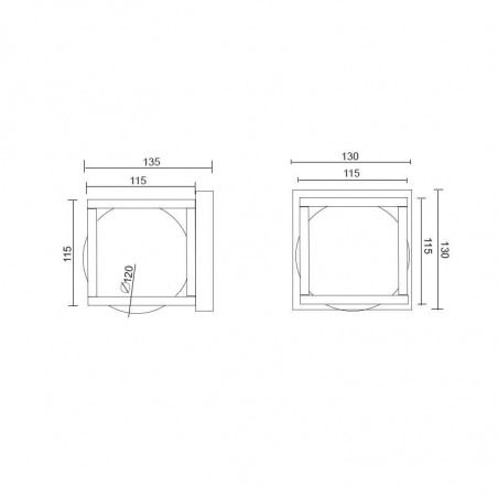 Aplique de pared de 1 luz Desigual de Mantra pequeño ficha técnica| Aiure