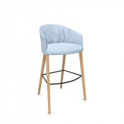 Tabouret moelleux Copa bar de Viccarbe bleu ciel | Aiure