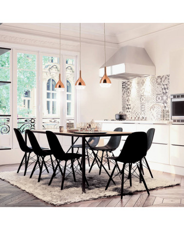 Khalifa suspension luminaire 3 lampes dans une salon | Aiure