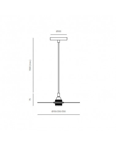 Lampe de plafond en forme de disque Disc large | Aiure