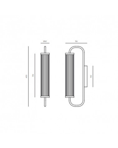 Aplique de pared vertical Ison ficha técnica | Aiure