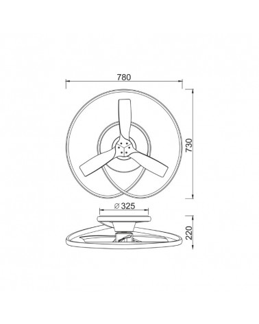 Ventilateur de plafond Ocean blanc silencieux détails techniques | AiureDeco
