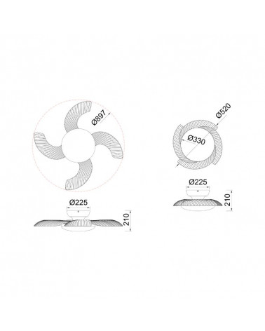 Ceiling fan LED Aloha White data sheet | Aiure