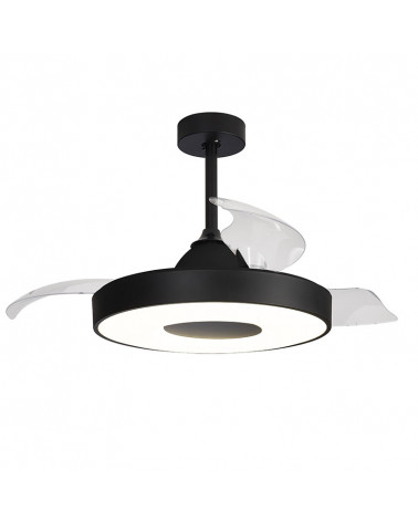 Ventilador plafón LED con...