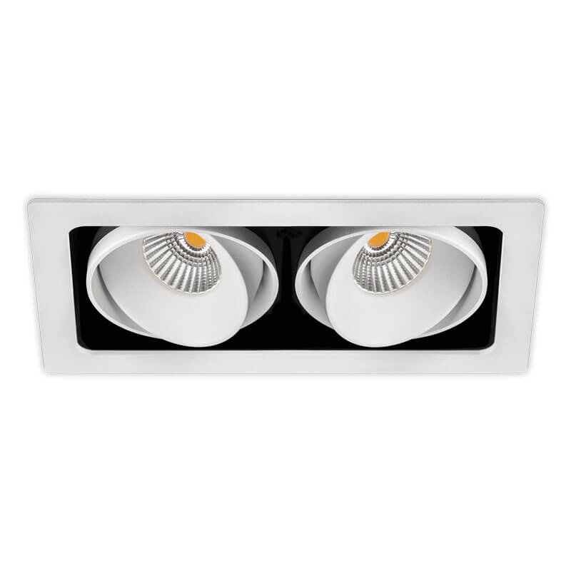 Twist Double 2x10.5W LED Spotlight blanc by Arkoslight| Aiure