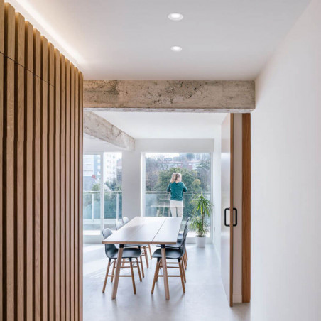 Downlight Drop Micro Matt 7.5W by Arkoslight in dining room | Aiure