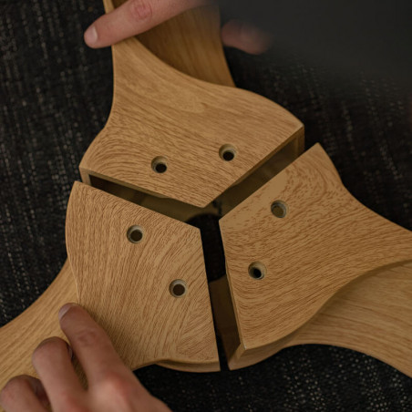 Nepal fan with wooden blades detail Mantra | AiureDeco