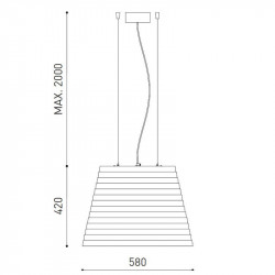Dimensions of the pendant light Brigit by Arkoslight | Aiure