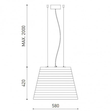 Dimensions of the pendant light Brigit by Arkoslight | Aiure