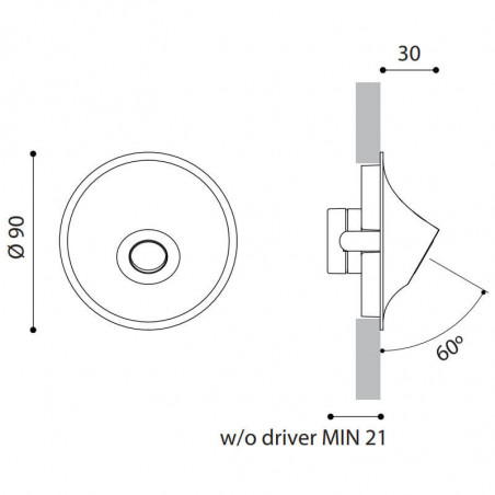 Dimensions of Arkoslight Rhino floor beacon driver not included | Aiure