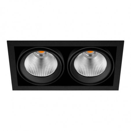 Spot à 2 lumières encastrable noir Hubble Double de Arkoslight | Aiure