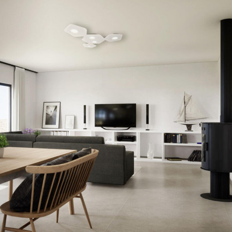 Flush mounted modern ceiling light Area in sitting room. Mantra | Aiure