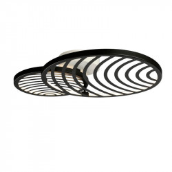 Gros plan sur l'applique et plafonnier noir Collage 30W de Mantra | Aiure