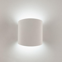 Aplique de pared Asimetric blanco cilíndrico encendido de Mantra | Aiure