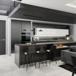 Mantra Orion plafonnier 3 lumières sur îlot de cuisine | Aiure