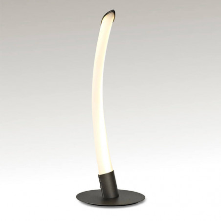 Dark grey table lamp Armonía 10W by Mantra on a grey background | Aiure