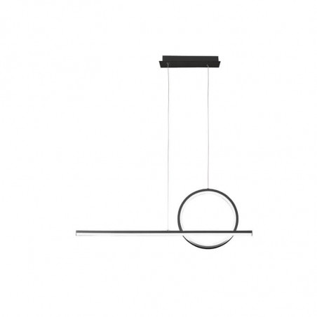 Black LED pendant light Kitesurf 30W by Mantra | Aiure
